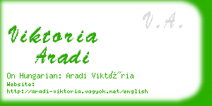 viktoria aradi business card